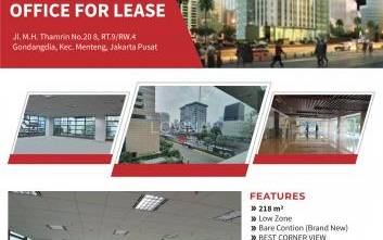 Jual Ruang Kantor Lippo Thamrin di Jakarta Pusat (218 m2)